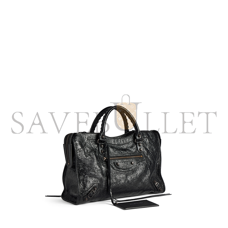 BALENCIAGA WOMEN'S LE CITY BAG MEDIUM IN BLACK ‎8657602ACFH1000 (38.5*24*15cm)